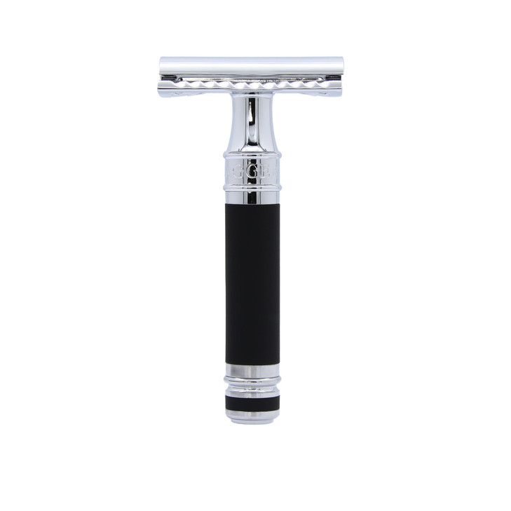 Edwin Jagger DES86RCBLAMZ Short Handled Classic Double Edge Manual EcoFriendly and Reusable Safety Razor for Men and Wom