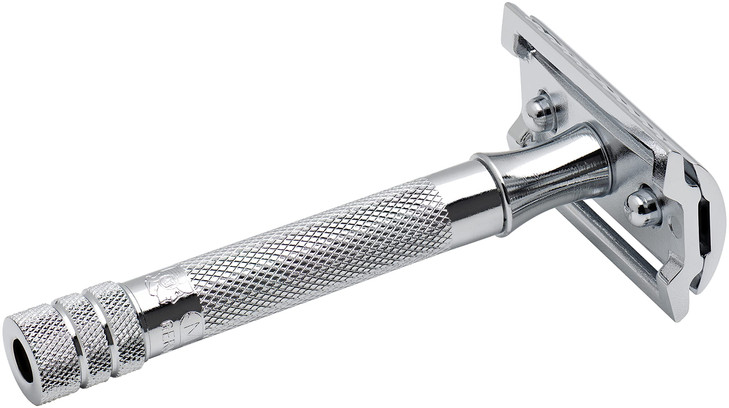 MERKUR 33C Double Edge Safety Razor ThreePiece Design Closed Comb Short Handle Bright Chrome Finish Made in Germany