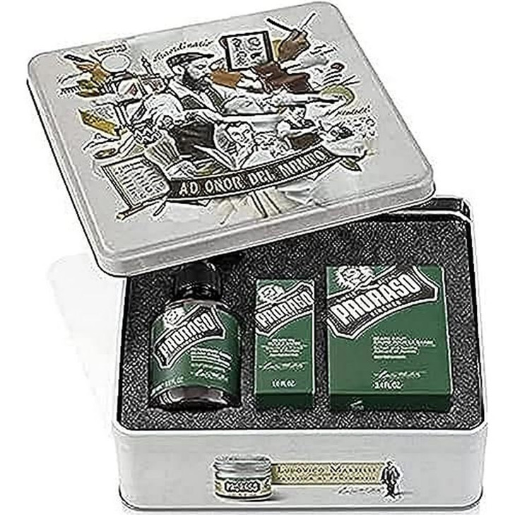 Proraso Refreshing Complete Beard Care Kit Beard Wash Oil and Balm with Fresh Iconic Scent Premium Italian Gift Set for