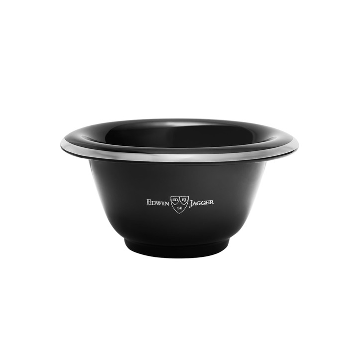 Edwin Jagger RN116 Porcelain Shaving Bowl for Men for Shaving Soap or Shaving Cream Black