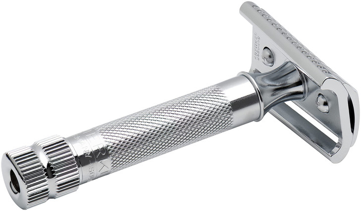 MERKUR 37C Double Edge Safety Razor Slant Bar Design Standard Handle Made in Germany PlasticFree Two Piece Design