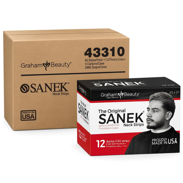 Sanek Neck Strips Master Case of 4 Cartons 2880 Strips 4 Count Pack of 1