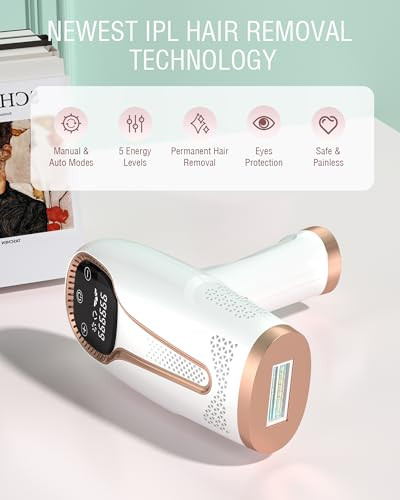 Hair Removal Device Laser Hair Removal for Women and Men IPL Hair Removal AtHome 999999 Flashes Painless Hair Remover on
