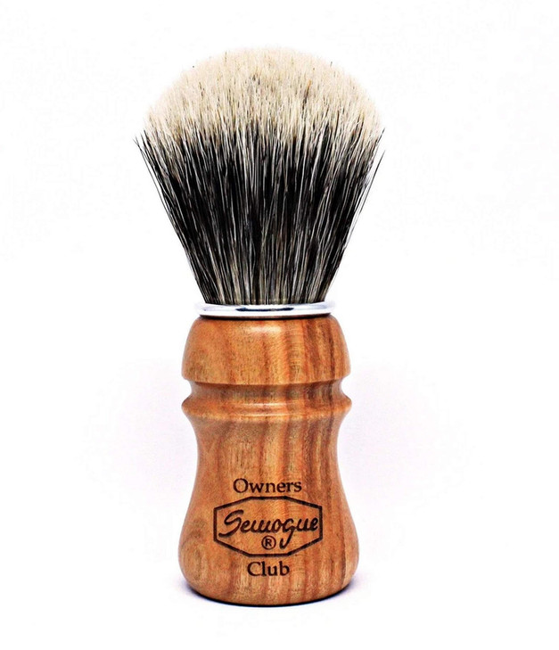SOC Cherry Wood Shave Brush Badger shave brush by Semogue