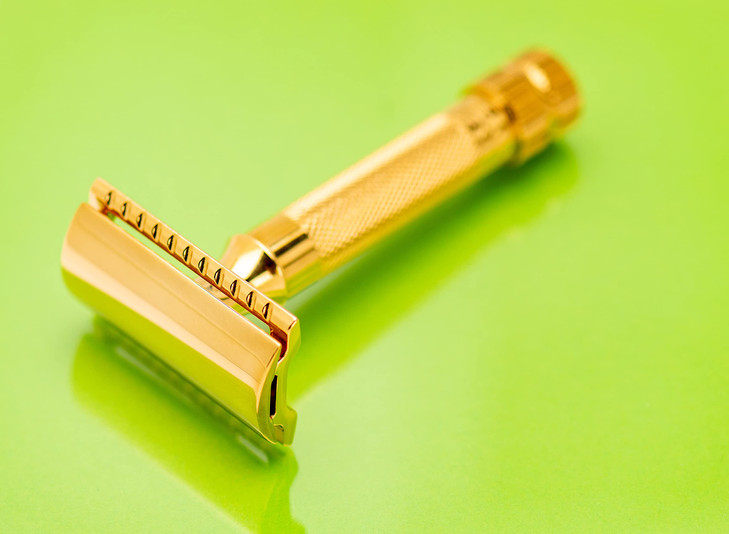 Merkur Classic 2Piece Double Edge Safety Razor Gold Plated 1 Count