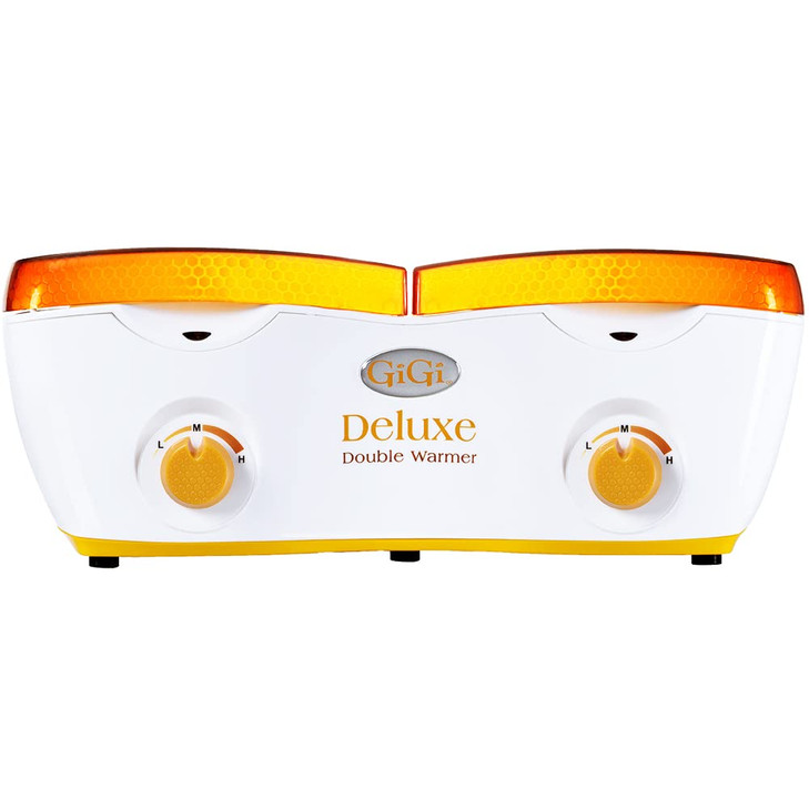 GiGi Deluxe Double Wax Warmer Hair Removal Waxing Kit Heater Dual Pot Design Adjustable Temperature Control Salon Home U