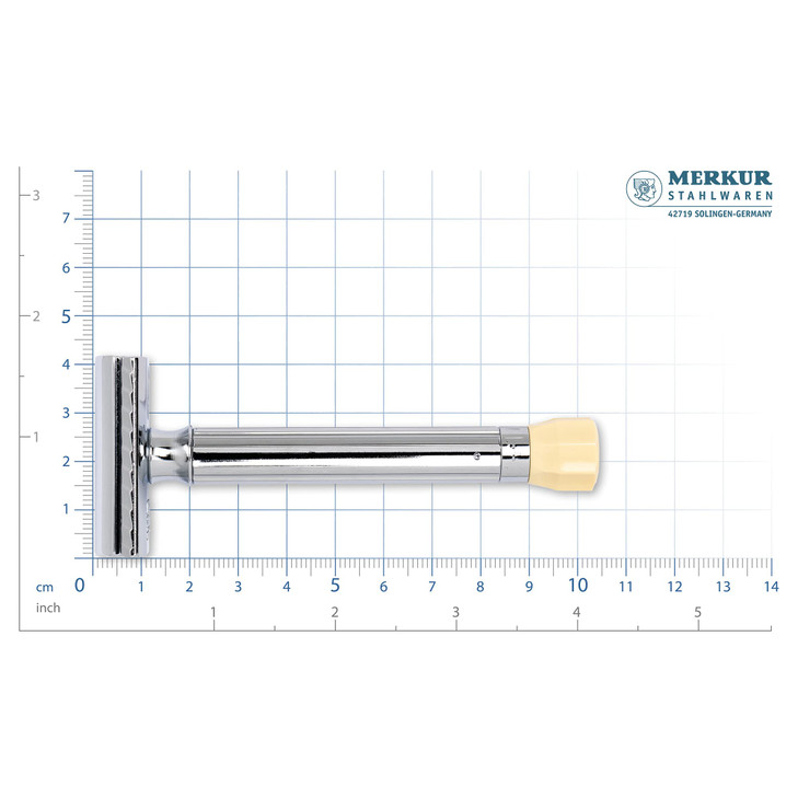 MERKUR Progress 510 Adjustable Double Edge Safety Razor Long Handle Adjustable Razor With Dial Made in Germany PlasticFr