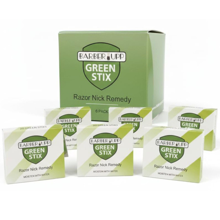 Styptic Sticks for Razor Nicks 6 Pack 120 Green Stix Stops Bleeding Shaving Accessories for Men Women Disposable Sanitar