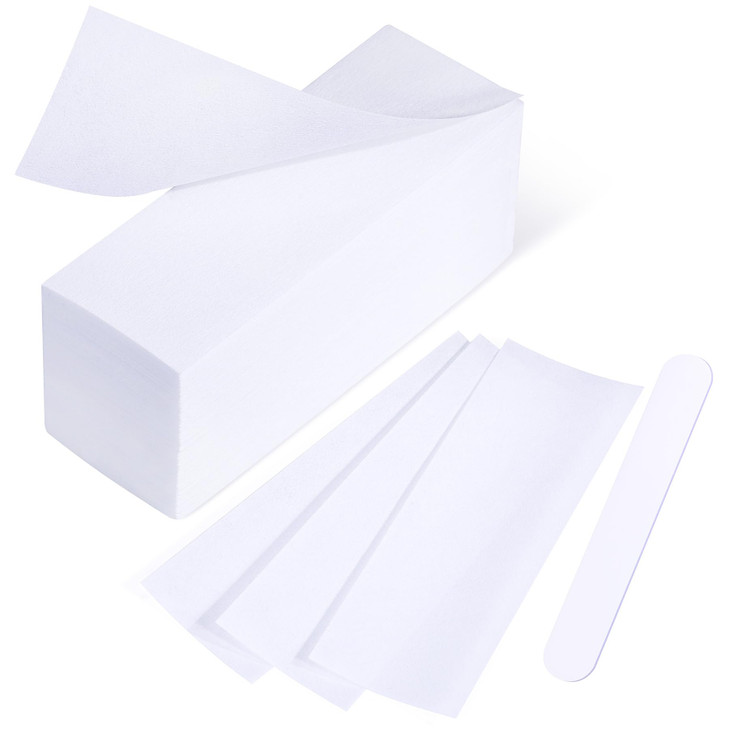Mirucoo 200 Pieces Large Nonwoven Wax Strips for Body and Facial Hair Removal Salon Quality Epilating Strips