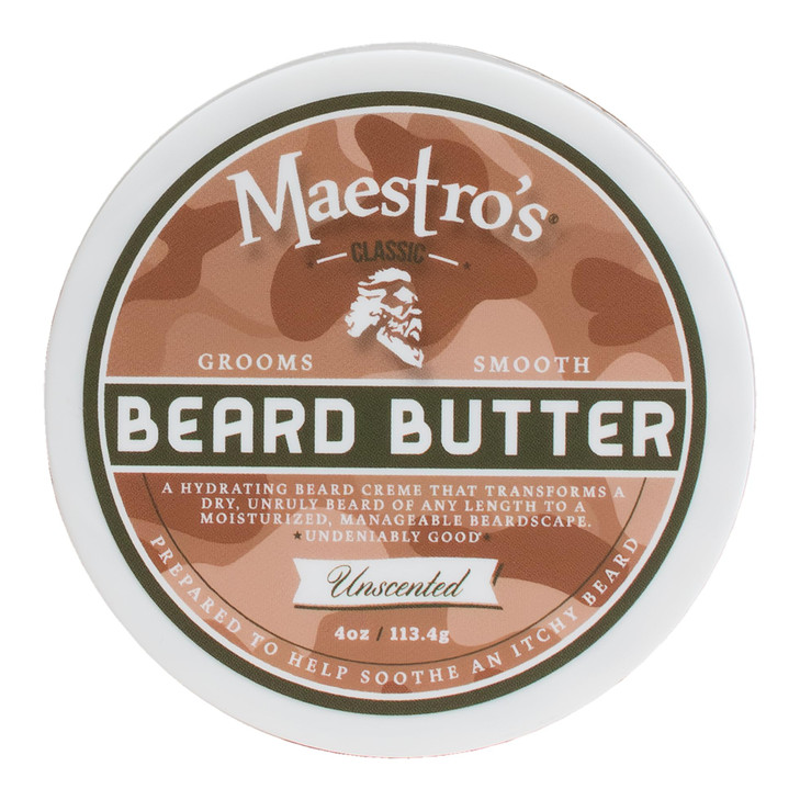 Maestros Classic BEARD BUTTER AntiItch Extra Soothing Hydrating Beard Creme For All Beard Types Lengths Unscented 4 Ounc