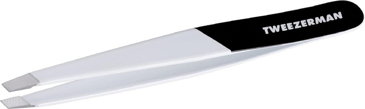 Tweezerman Stainless Steel Slant Tweezer Eyebrow Tweezers for Women and Men Midnight Strike