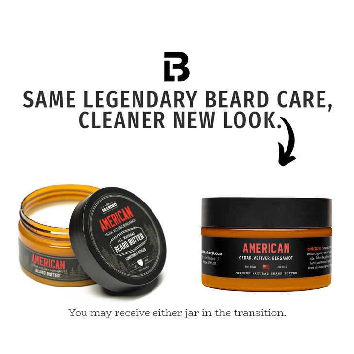 Live Bearded Beard Butter 3 fl oz Made in the USA AllNatural Leavein Conditioner and Softener with Shea American Scent C