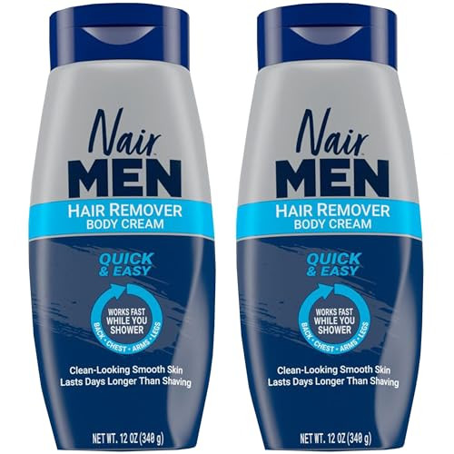 Nair Men Hair Removal Body Cream 12 Ounce Pack of 2