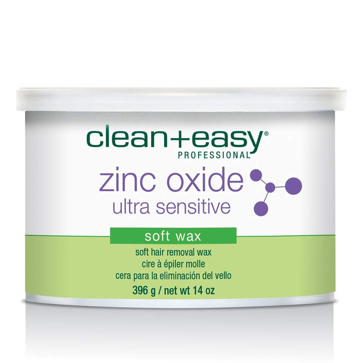 Clean Easy Zinc Oxide Ultra Sensitive Soft Wax for Hair Removal Depilatory Wax for Sensitive Skin Removes Fine to Medium