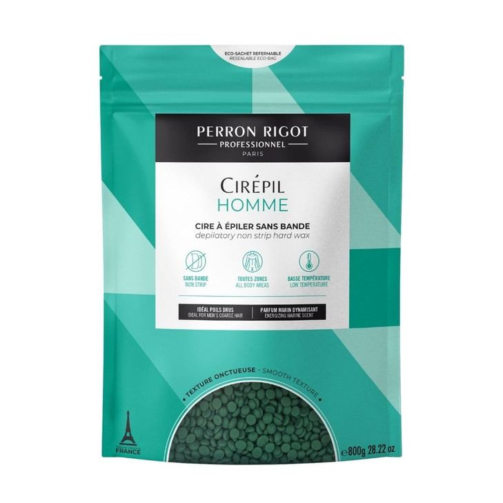 Cirepil Homme 800g 2822 oz Hard Wax Beads Bag Strong Grip for Mens Coarse Hair Effective Manscaping for Back Chest Shoul