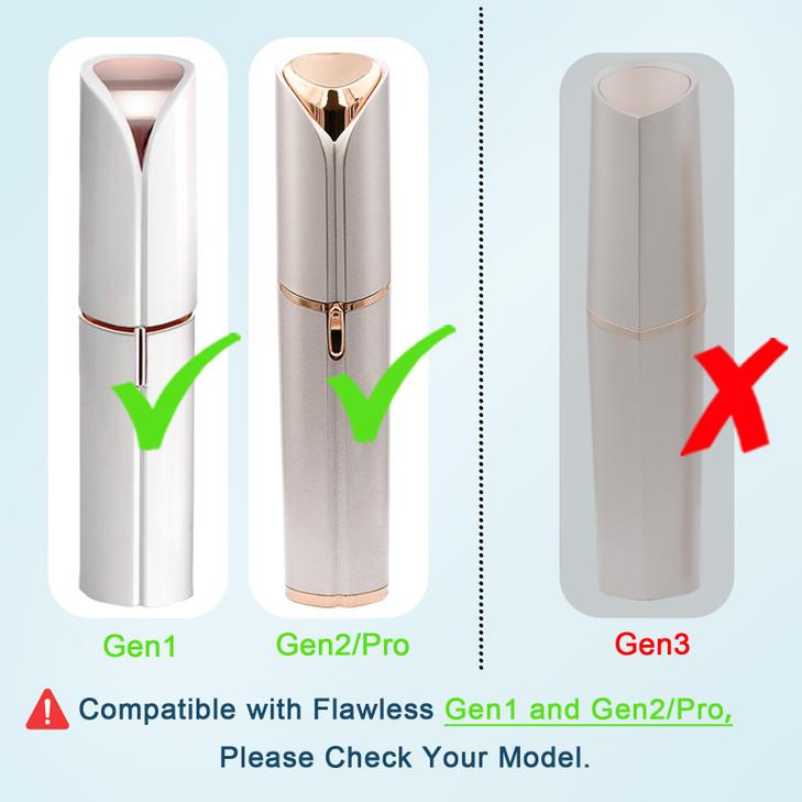 Generation 2 Replacement Heads for Flawless Finishing Touch Hair Removal Tool for Women Double Ring Blades for Gen 2 Dev