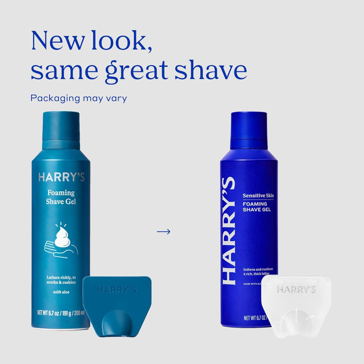 Harrys Original Shaving Kit for Men Razor Handle 3 Razor Blade Refills Foaming Shave Gel and Travel Blade Cover German E