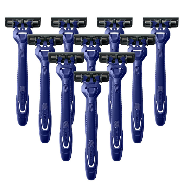 Harrys Disposable Razors for Men 10 Count 3Blade Mens Razors for Travel and OntheGo Convenience