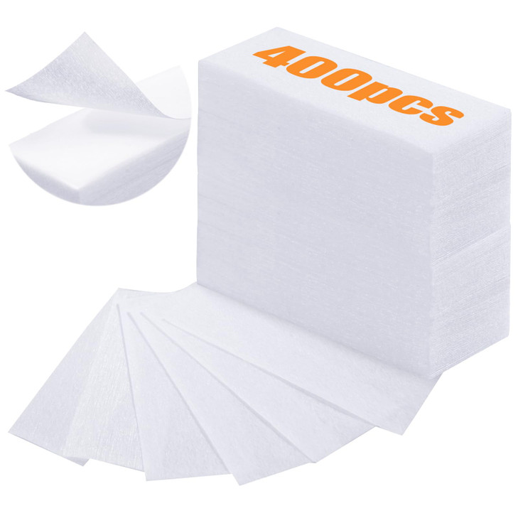 Blulu 400 Wax Strips Non Woven for All Skin Types Facial and Body Hair Removal Wax Paper Strips Epilating for Leg Chest