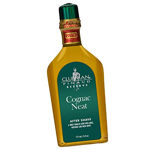 Clubman Reserve Cognac Neat After Shave Lotion for Men Classic Aftershave Splash Soothing Aftershave Care 6 fl oz