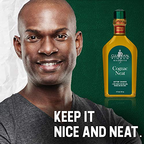 Clubman Reserve Cognac Neat After Shave Lotion for Men Classic Aftershave Splash Soothing Aftershave Care 6 fl oz