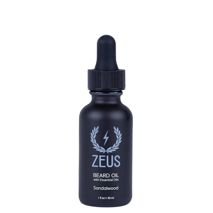 ZEUS Natural Beard Oil for Men Premium Grooming Oil to Soften Hydrate Condition Control Frizz in Beard and Mustache Made