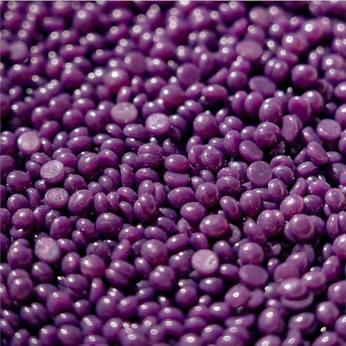KoluaWax Hard Wax Beads for Hair Removal Coarse Hair Formula Face Brazilian Underarms Back Chest Bikini Waxing Lavender