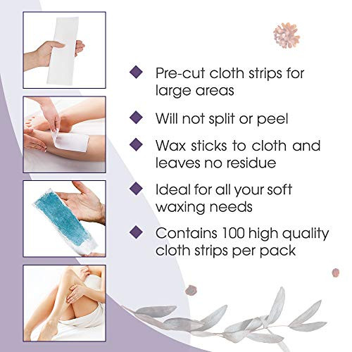 Satin Smooth NonWoven Cloth Waxing Strips Large 100 Ct X 2 Packs