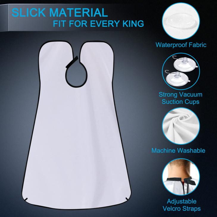HUPBIPY Beard Bib Apron Hair Catcher for Shaving NonStick Shave Cape Grooming Accessories Gifts for Men Husband Father