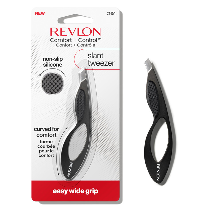 Revlon Comfort and Control Tweezer Easy to Use Eyebrow Tool with Wide Grip 1 count