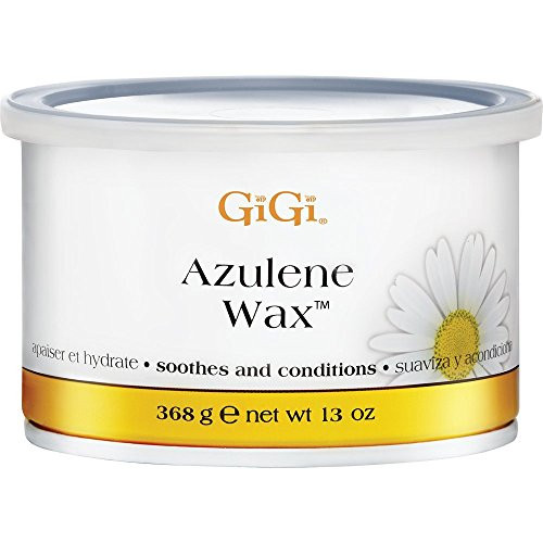 GiGi Azulene Wax Soothing Soft Wax for Hair Removal Ideal for Face Body Legs Sensitive Skin 13 oz 3 Pack