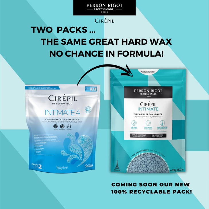 Cirepil Intimate 800g 2822 oz Hard Wax Beads Bag With Cicasepticalm Coconut Oil Specialized for Brazilian Bikini Waxing
