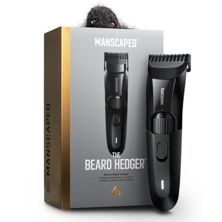 MANSCAPED The Beard Hedger Mens Premium Beard Trimmer 20 Length Adjustable Blade Wheel Stainless Steel TBlade for Precis