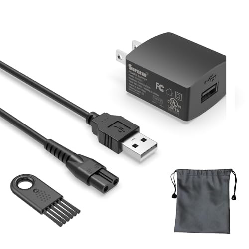 Superer Charger Replacement Fit for Manscaped Lawn Mower 3020 Electric Groin Hair Trimmer Power Cord UL Listed Waterproo