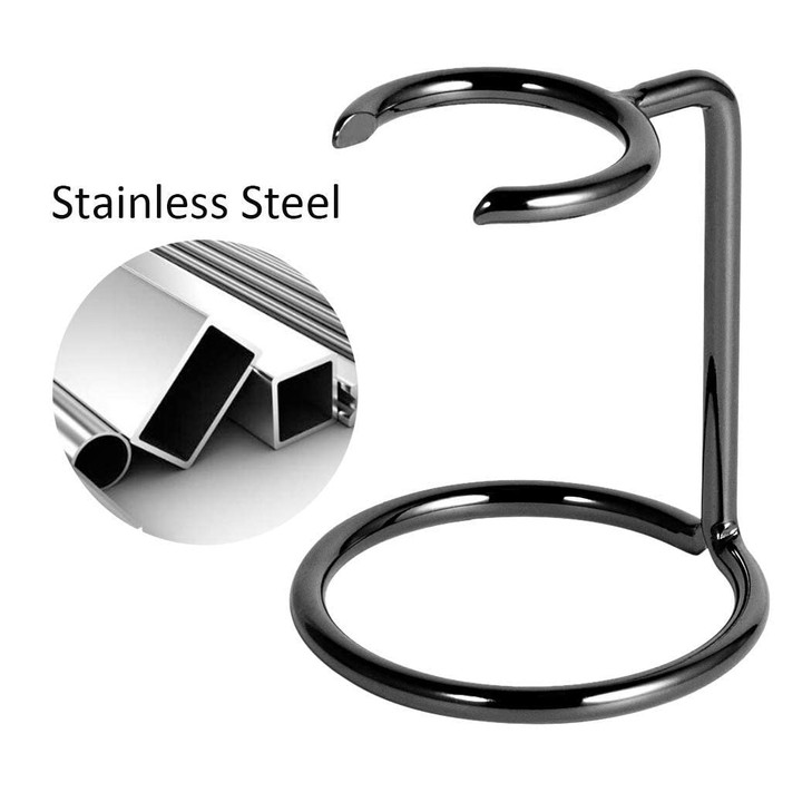 Grandslam Shave Brush Stand Stainless Steel for Badger Shaving Brushes Holder Height 28inch7cm Space Saver