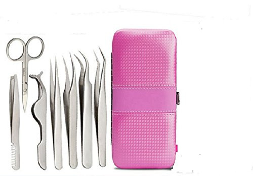 Yimart Professional Eyebrow Tweezer Set False Eyelash Extension Tool Kits Set Eyebrow Tweezers Eyebrow Trimmer Stainless