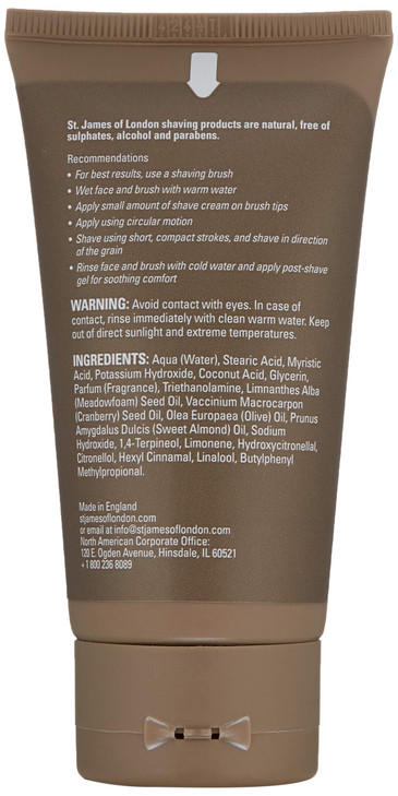 St James of London Cedarwood Clarysage Shave Cream Tube 26oz