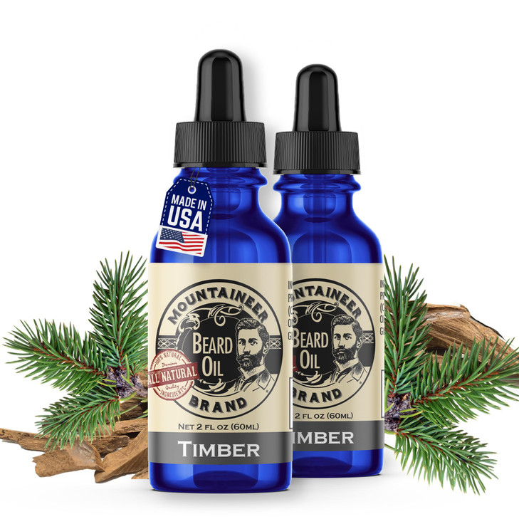 Mountaineer Brand Natural Beard Oil with Timber Scent Made in West Virgina Hydrates Moisturises Softens Conditions for B