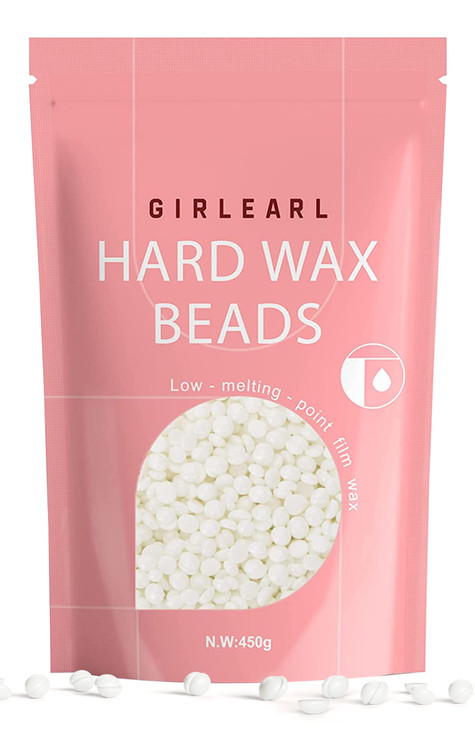 GIRLEARLE 1lb Wax Beads for Hair Removal Unscented Hard Wax Beads Refill for Professional Full Body Waxing Ideal for Fac