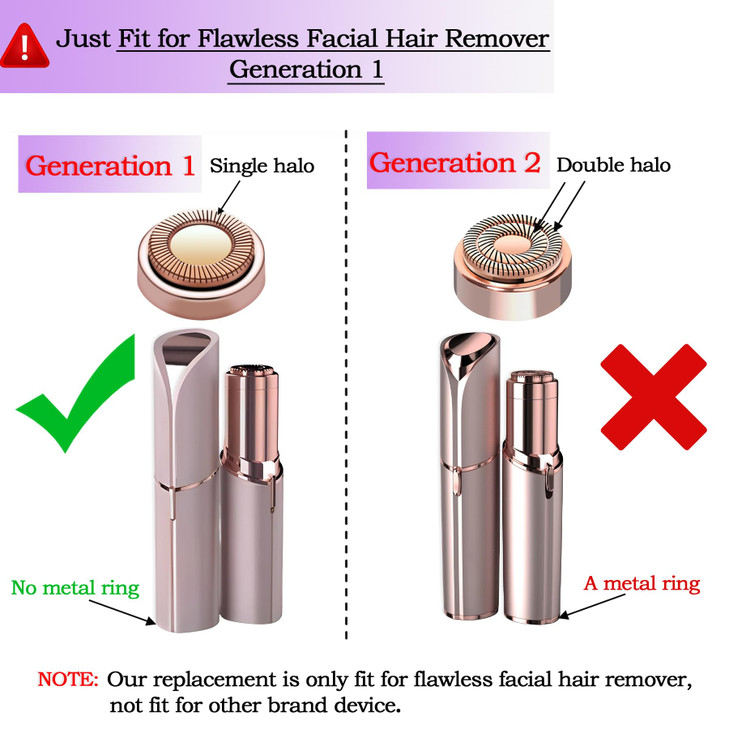 Facial Hair Remover Replacement Heads for Generation 1 Finishing Touch Flawless Facial Hair Removal Tool for Women18K Go