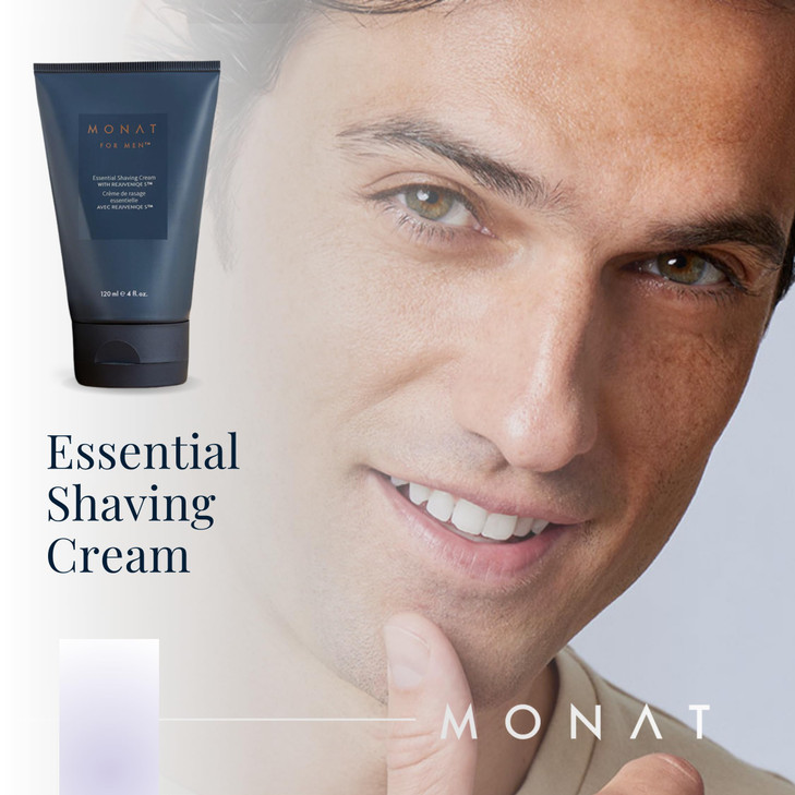 MONAT For Men Essential Shaving Cream Natural Shaving Cream Includes Shea Butter Coconut Oil Aloe Vera Ginger Root Extra