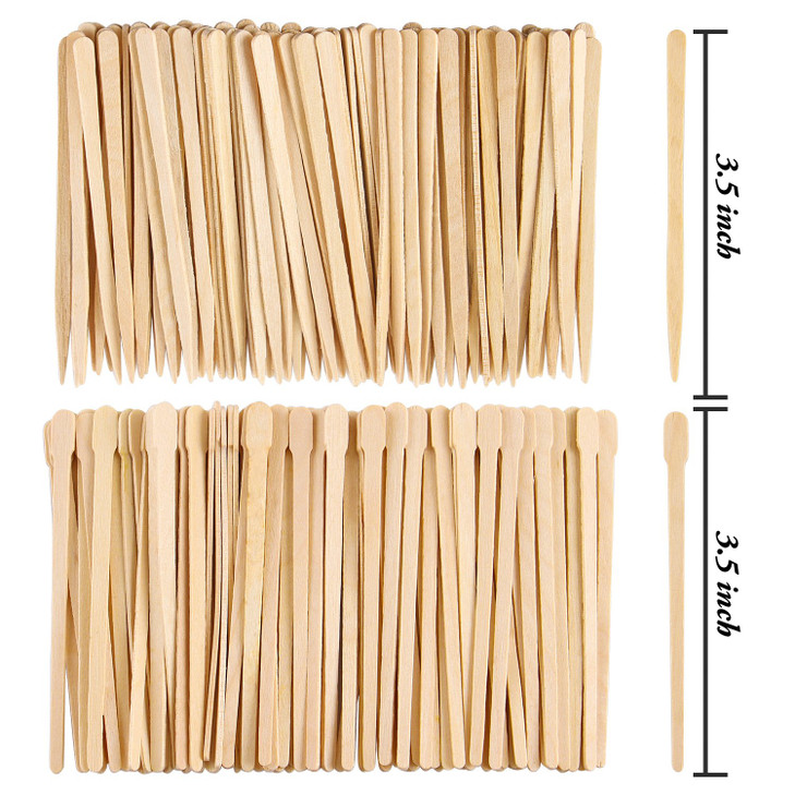 Aneco 800 Pieces Wood Wax Applicator Sticks Wax Spatulas Small Wood Spatulas Applicator for Hair Eyebrow Removal 2 Style
