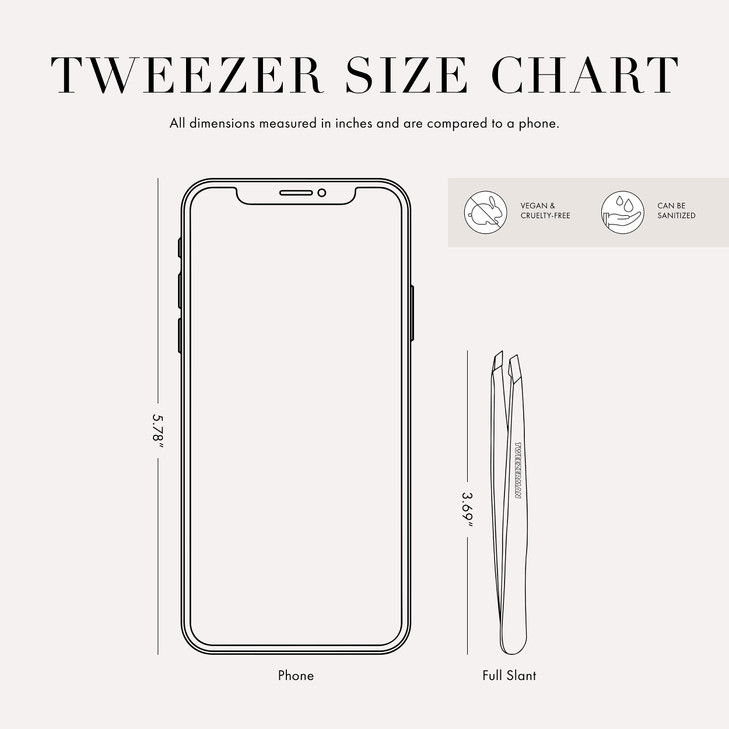 Tweezerman Exclusive Moon Dust Slant Tweezer Hair Removal Tweezers Stainless Steel