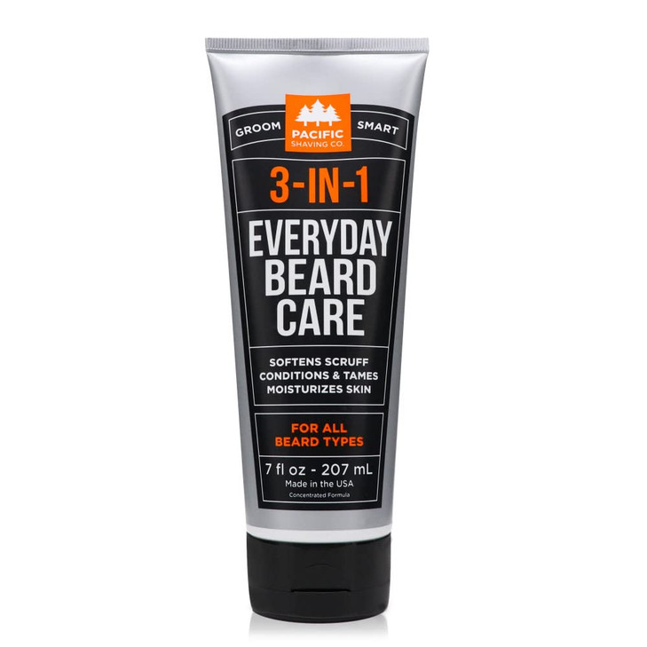 Pacific Shaving Company 3in1 Beard Care UltraConcentrated Formula Softens Scruff Conditions Tames and Moisturizes Skin f