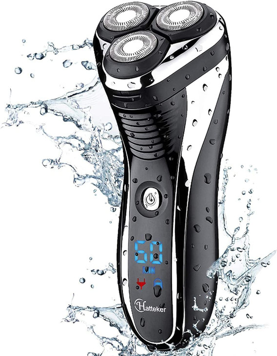 Hatteker Electric Shaver Rotary Razor Men Cordless Beard Trimmer PopTrimmer Waterproof