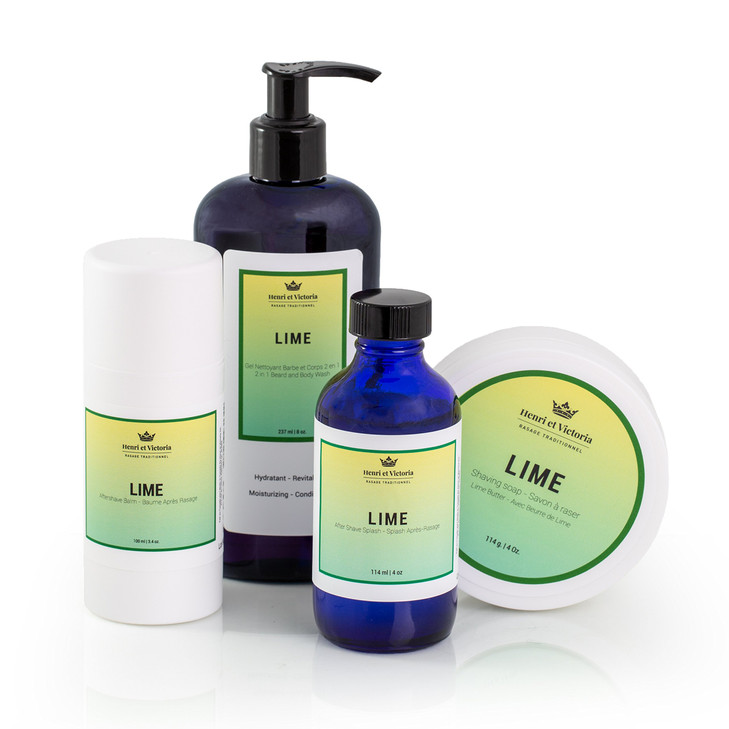 HENRI ET VICTORIA Lime Beard Wash Body Wash For Men Hand Made Moisturizing and soothing 8oz