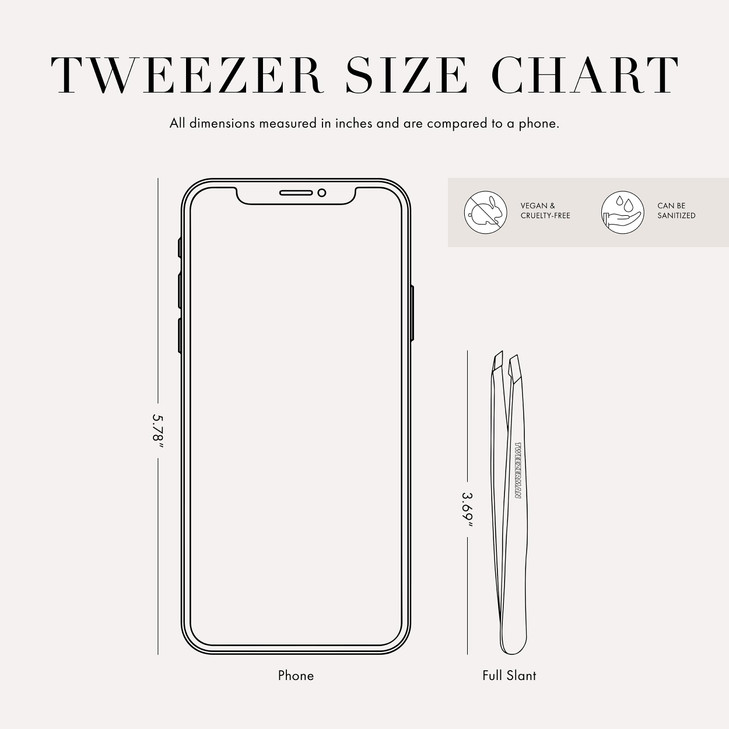 Tweezerman Exclusive Dusty Rose Slant Tweezer Hair Removal Tweezers Stainless Steel
