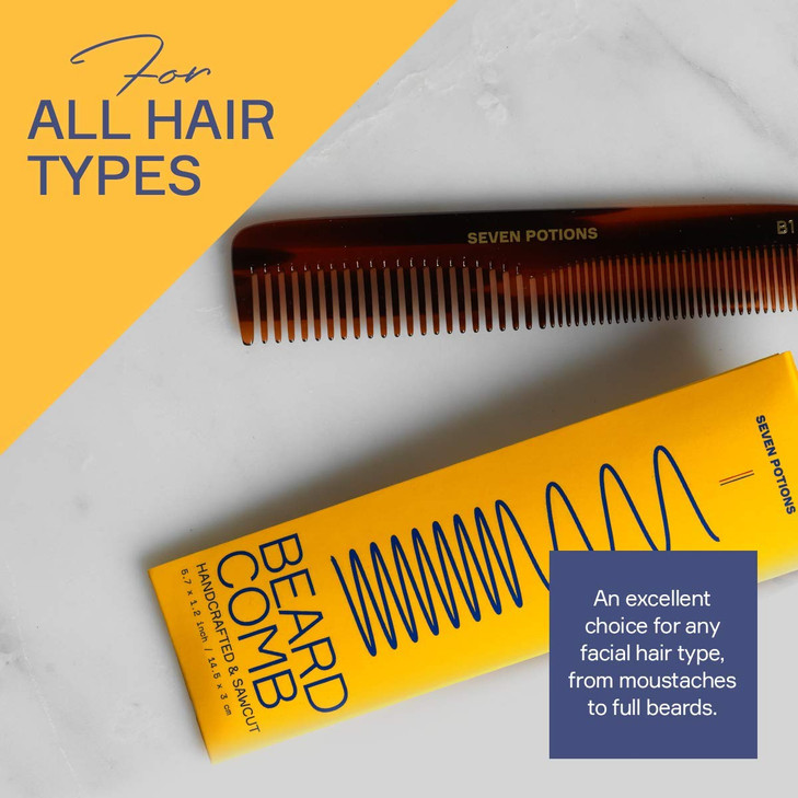Beard Comb For Men 57 inch Fine and Coarse Tooth For Hair Beard And Moustache Hand Made and Sawcut Beard Comb B1