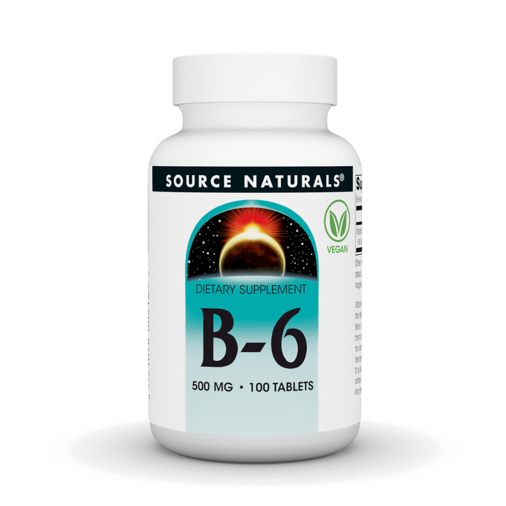 Source Naturals Vitamin B-6-500 mg, 100 Tablets