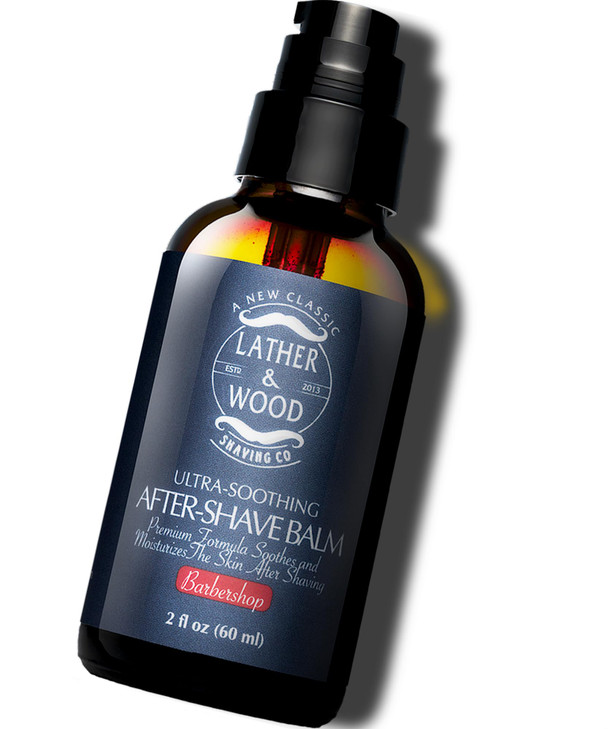 Lather Wood Barbershop Aftershave for Men LongLasting Fragrance NonGreasy Formula Easy Pump Dispener Gentle and Subtle S